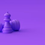 Rendu 3d Echecs Realistes Isoles Sur Fond Violet Pastel Illustration Design 150x150
